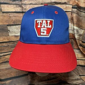 VTG "TAL 5" Logo Hat Cap Adjustable Snapback Blue Red 80s 90s American Lubricant